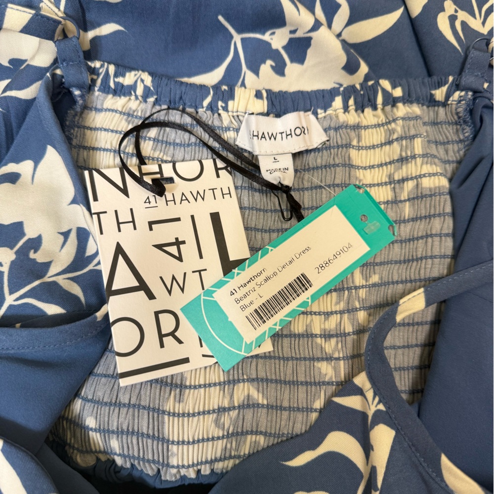 41 Hawthorn Blue and White Floral Mini Dress